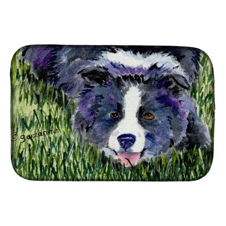 CAROLINES TREASURES Border Collie Dish Drying Mat SS8836DDM